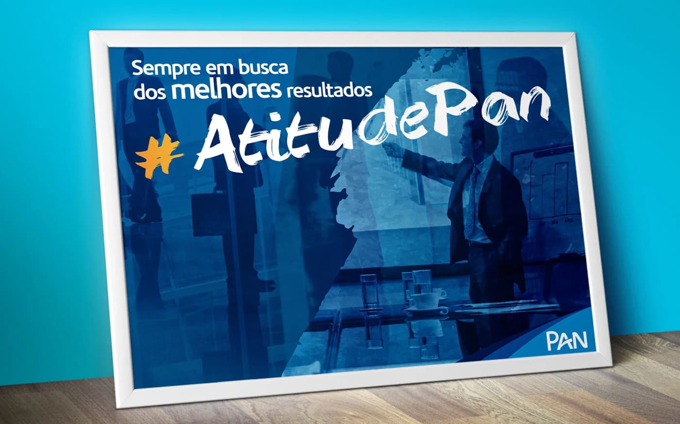 Peças do programa de endomarketing do Banco Pan